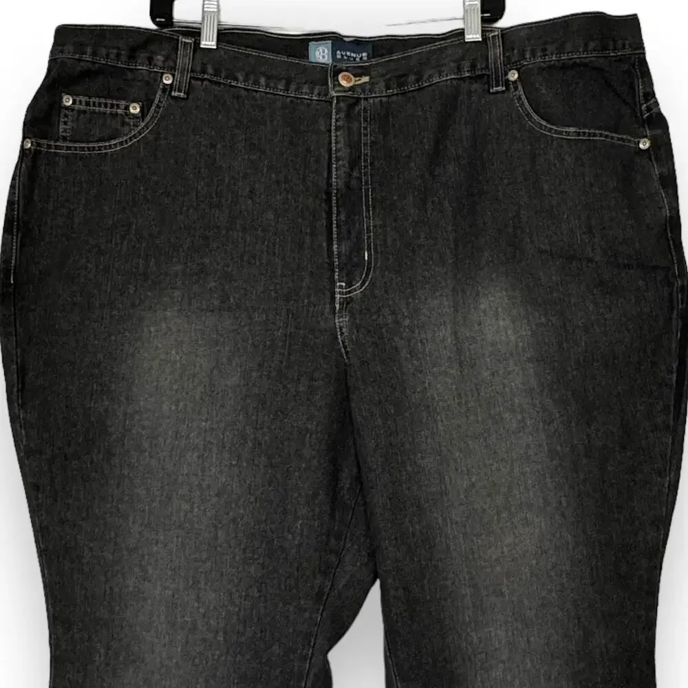 Avenue Blues Straight Leg Jeans High Rise Dark Wash Women 26 - Picture 4 of 13